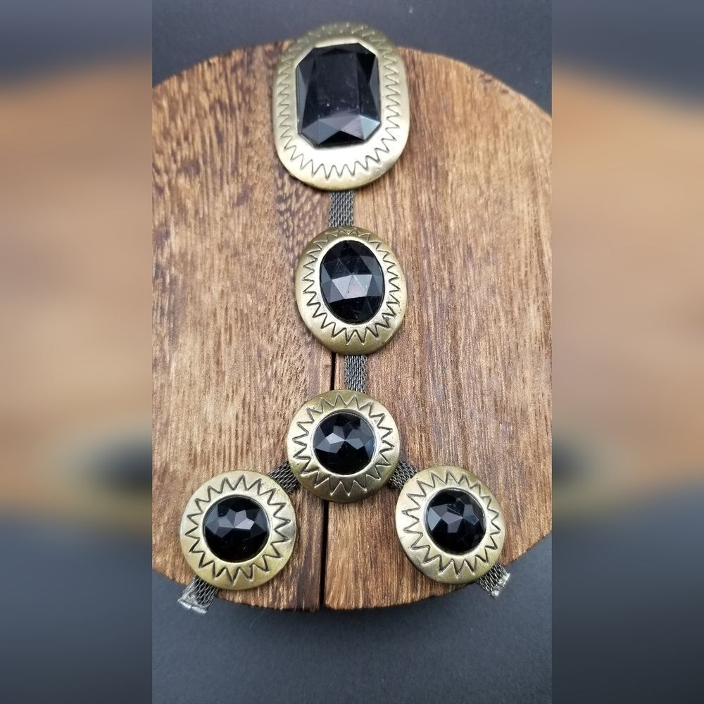 Tibetan onyx drop necklace pendant P213
